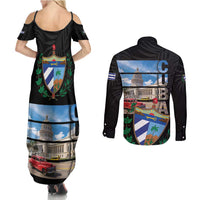 Cuba El Capitolio Couples Matching Summer Maxi Dress and Long Sleeve Button Shirt Where My Story Begin - Wonder Print Shop