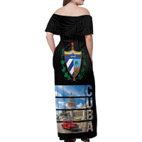 Cuba El Capitolio Family Matching Off Shoulder Maxi Dress and Hawaiian Shirt Where My Story Begin - Wonder Print Shop