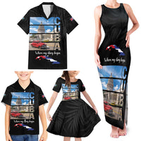 Cuba El Capitolio Family Matching Tank Maxi Dress and Hawaiian Shirt Where My Story Begin - Wonder Print Shop