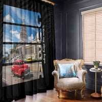 Cuba El Capitolio Window Curtain Where My Story Begin - Wonder Print Shop