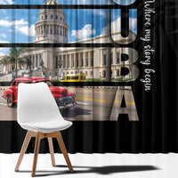 Cuba El Capitolio Window Curtain Where My Story Begin - Wonder Print Shop