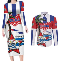 Cuba Patria Y Vida Couples Matching Long Sleeve Bodycon Dress and Long Sleeve Button Shirt Cuban Trogon Unique - Wonder Print Shop