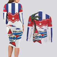 Cuba Patria Y Vida Couples Matching Long Sleeve Bodycon Dress and Long Sleeve Button Shirt Cuban Trogon Unique - Wonder Print Shop