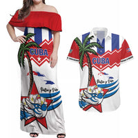Cuba Patria Y Vida Couples Matching Off Shoulder Maxi Dress and Hawaiian Shirt Cuban Trogon Unique - Wonder Print Shop