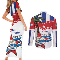 Cuba Patria Y Vida Couples Matching Short Sleeve Bodycon Dress and Long Sleeve Button Shirt Cuban Trogon Unique - Wonder Print Shop