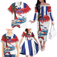 Cuba Patria Y Vida Family Matching Off The Shoulder Long Sleeve Dress and Hawaiian Shirt Cuban Trogon Unique - Wonder Print Shop