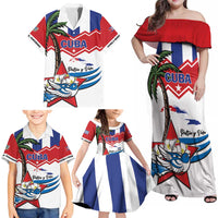 Cuba Patria Y Vida Family Matching Off Shoulder Maxi Dress and Hawaiian Shirt Cuban Trogon Unique - Wonder Print Shop