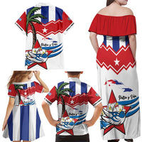 Cuba Patria Y Vida Family Matching Off Shoulder Maxi Dress and Hawaiian Shirt Cuban Trogon Unique - Wonder Print Shop