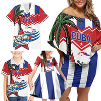Cuba Patria Y Vida Family Matching Off Shoulder Short Dress and Hawaiian Shirt Cuban Trogon Unique - Wonder Print Shop