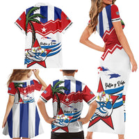 Cuba Patria Y Vida Family Matching Short Sleeve Bodycon Dress and Hawaiian Shirt Cuban Trogon Unique - Wonder Print Shop
