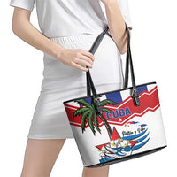 Cuba Patria Y Vida Leather Tote Bag Cuban Trogon Unique - Wonder Print Shop