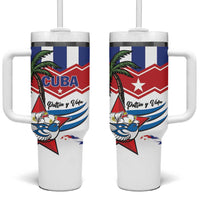 Cuba Patria Y Vida Tumbler With Handle Cuban Trogon Unique - Wonder Print Shop