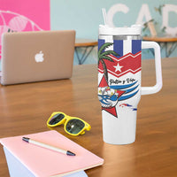 Cuba Patria Y Vida Tumbler With Handle Cuban Trogon Unique - Wonder Print Shop