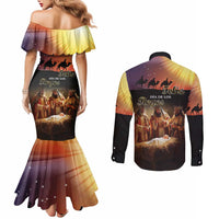 Three Kings Day Couples Matching Mermaid Dress and Long Sleeve Button Shirt Epiphany Dia de los Reyes