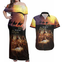 Three Kings Day Couples Matching Off Shoulder Maxi Dress and Hawaiian Shirt Epiphany Dia de los Reyes - Wonder Print Shop