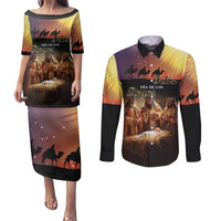 Three Kings Day Couples Matching Puletasi and Long Sleeve Button Shirt Epiphany Dia de los Reyes - Wonder Print Shop