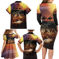 Three Kings Day Family Matching Long Sleeve Bodycon Dress and Hawaiian Shirt Epiphany Dia de los Reyes - Wonder Print Shop