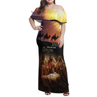 Three Kings Day Family Matching Off Shoulder Maxi Dress and Hawaiian Shirt Epiphany Dia de los Reyes - Wonder Print Shop