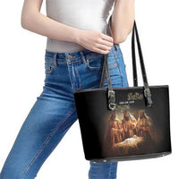Three Kings Day Leather Tote Bag Epiphany Dia de los Reyes - Wonder Print Shop