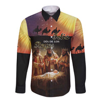 Three Kings Day Long Sleeve Button Shirt Epiphany Dia de los Reyes - Wonder Print Shop