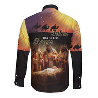 Three Kings Day Long Sleeve Button Shirt Epiphany Dia de los Reyes - Wonder Print Shop
