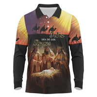 Three Kings Day Long Sleeve Polo Shirt Epiphany Dia de los Reyes - Wonder Print Shop