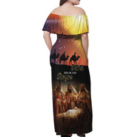 Three Kings Day Off Shoulder Maxi Dress Epiphany Dia de los Reyes - Wonder Print Shop