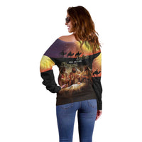 Three Kings Day Off Shoulder Sweater Epiphany Dia de los Reyes - Wonder Print Shop