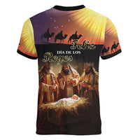 Three Kings Day Women V-Neck T-Shirt Epiphany Dia de los Reyes - Wonder Print Shop