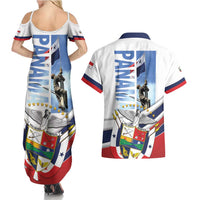 Panama Martyrs Day Couples Matching Summer Maxi Dress and Hawaiian Shirt Dia de los Martires - Wonder Print Shop