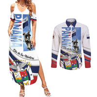 Panama Martyrs Day Couples Matching Summer Maxi Dress and Long Sleeve Button Shirt Dia de los Martires - Wonder Print Shop