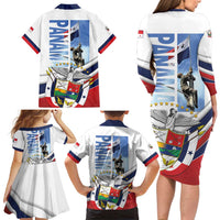 Panama Martyrs Day Family Matching Long Sleeve Bodycon Dress and Hawaiian Shirt Dia de los Martires - Wonder Print Shop