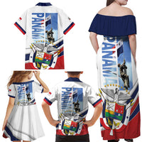 Panama Martyrs Day Family Matching Off Shoulder Maxi Dress and Hawaiian Shirt Dia de los Martires - Wonder Print Shop