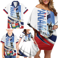 Panama Martyrs Day Family Matching Off Shoulder Short Dress and Hawaiian Shirt Dia de los Martires - Wonder Print Shop