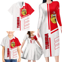 Tunisia Football Family Matching Long Sleeve Bodycon Dress and Hawaiian Shirt Go Eagles of Carthage - Wonder Print Shop