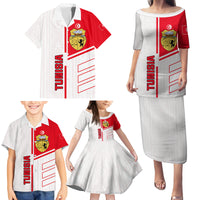 Tunisia Football Family Matching Puletasi and Hawaiian Shirt Go Eagles of Carthage - Wonder Print Shop