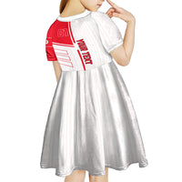 Tunisia Football Kid Short Sleeve Dress Go Eagles of Carthage - Wonder Print Shop