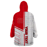 Tunisia Football Wearable Blanket Hoodie Go Eagles of Carthage - Wonder Print Shop