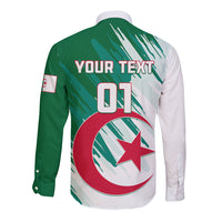 Algeria Football Long Sleeve Button Shirt Go Les Fennecs - Wonder Print Shop