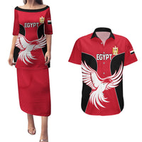 Egypt Football Couples Matching Puletasi and Hawaiian Shirt Go The Pharaohs - Wonder Print Shop