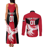 Egypt Football Couples Matching Tank Maxi Dress and Long Sleeve Button Shirt Go The Pharaohs - Wonder Print Shop