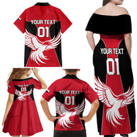 Egypt Football Family Matching Off Shoulder Maxi Dress and Hawaiian Shirt Go The Pharaohs - Wonder Print Shop