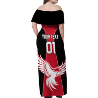 Egypt Football Family Matching Off Shoulder Maxi Dress and Hawaiian Shirt Go The Pharaohs - Wonder Print Shop