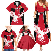 Egypt Football Family Matching Summer Maxi Dress and Hawaiian Shirt Go The Pharaohs - Wonder Print Shop