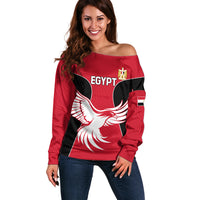Egypt Football Off Shoulder Sweater Go The Pharaohs - Wonder Print Shop