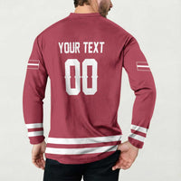 Custom Hockey 2026 Latvia Button Sweatshirt Latvians Go Champions