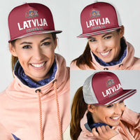Hockey 2026 Latvia Mesh Trucker Cap Latvians Go Champions
