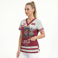 Custom Hockey 2026 Latvia Scrub Top Latvians Go Champions