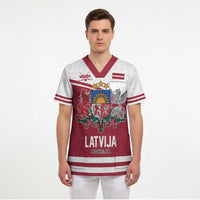Custom Hockey 2026 Latvia Scrub Top Latvians Go Champions