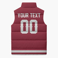 Custom Hockey 2026 Latvia Sleeveless Puffer Jacket Latvians Go Champions